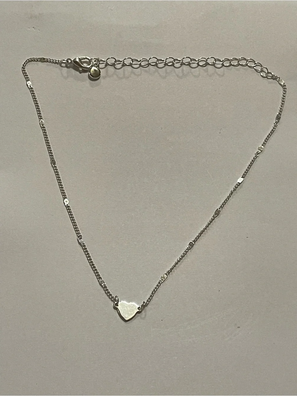 Silver Tone Heart Bracelet / Anklet #0220